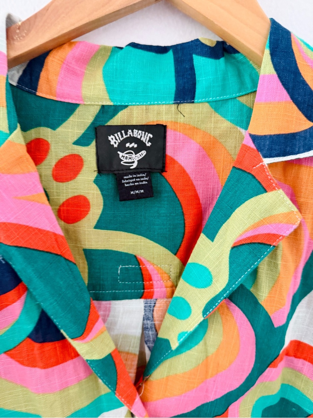 NWT Billabong x Mami Wata Beach Side Short Sleeve Cotton Shirt - Picture 6 of 7